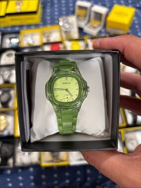 Invicta Neon Green Resin and Silicone Bracelet Watch